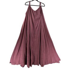 Torrid Maxi Trapeze Dress Womens 4X Mauve Textured Swingy Resort Boho Coastal